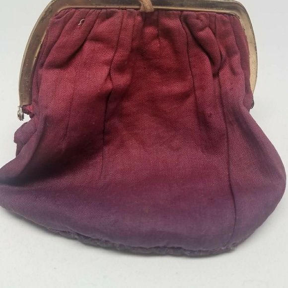 Vintage Crimson Wristlet Purse - Picture 2 of 7